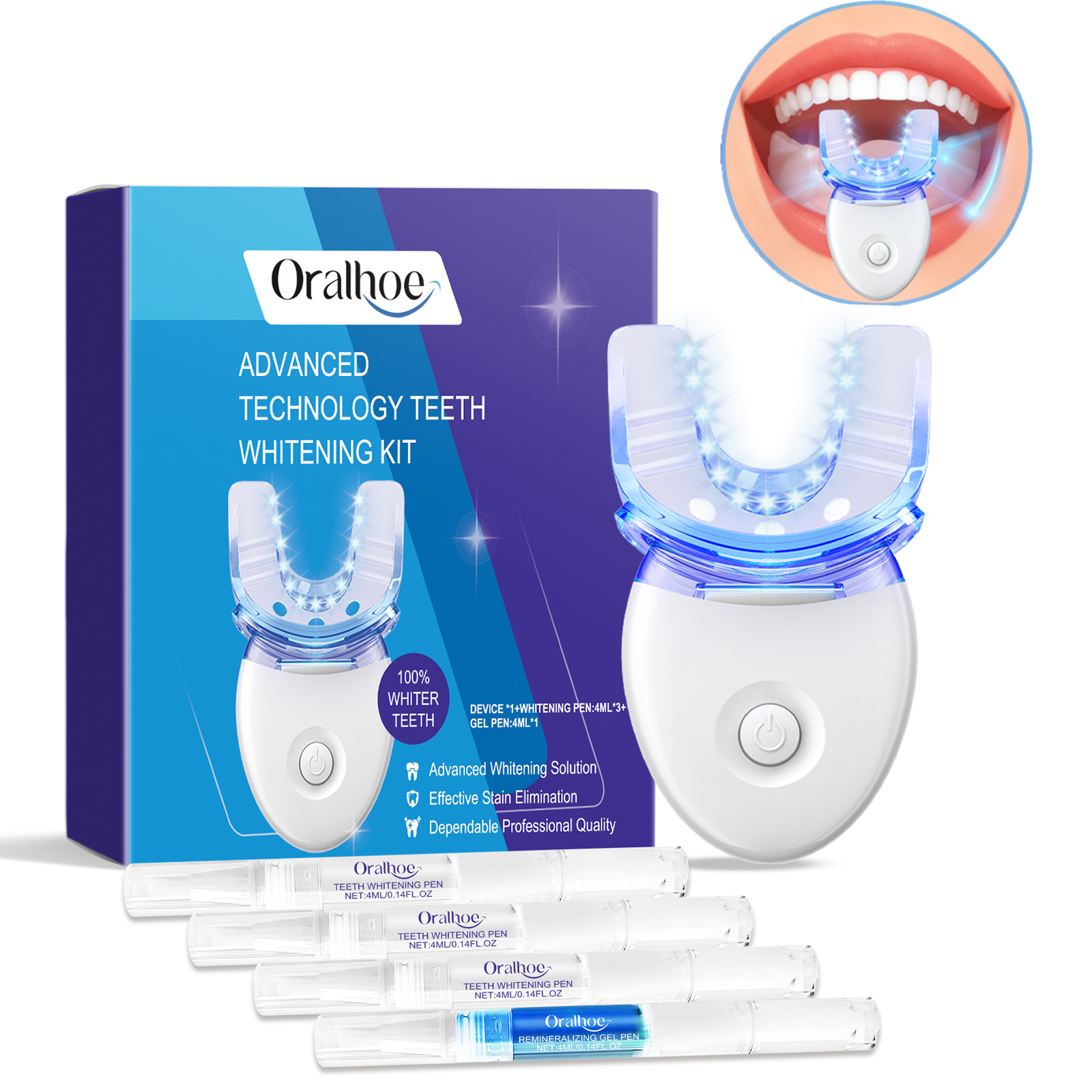 Teeth Whitening Light Kit - Kit profissional de luz led para