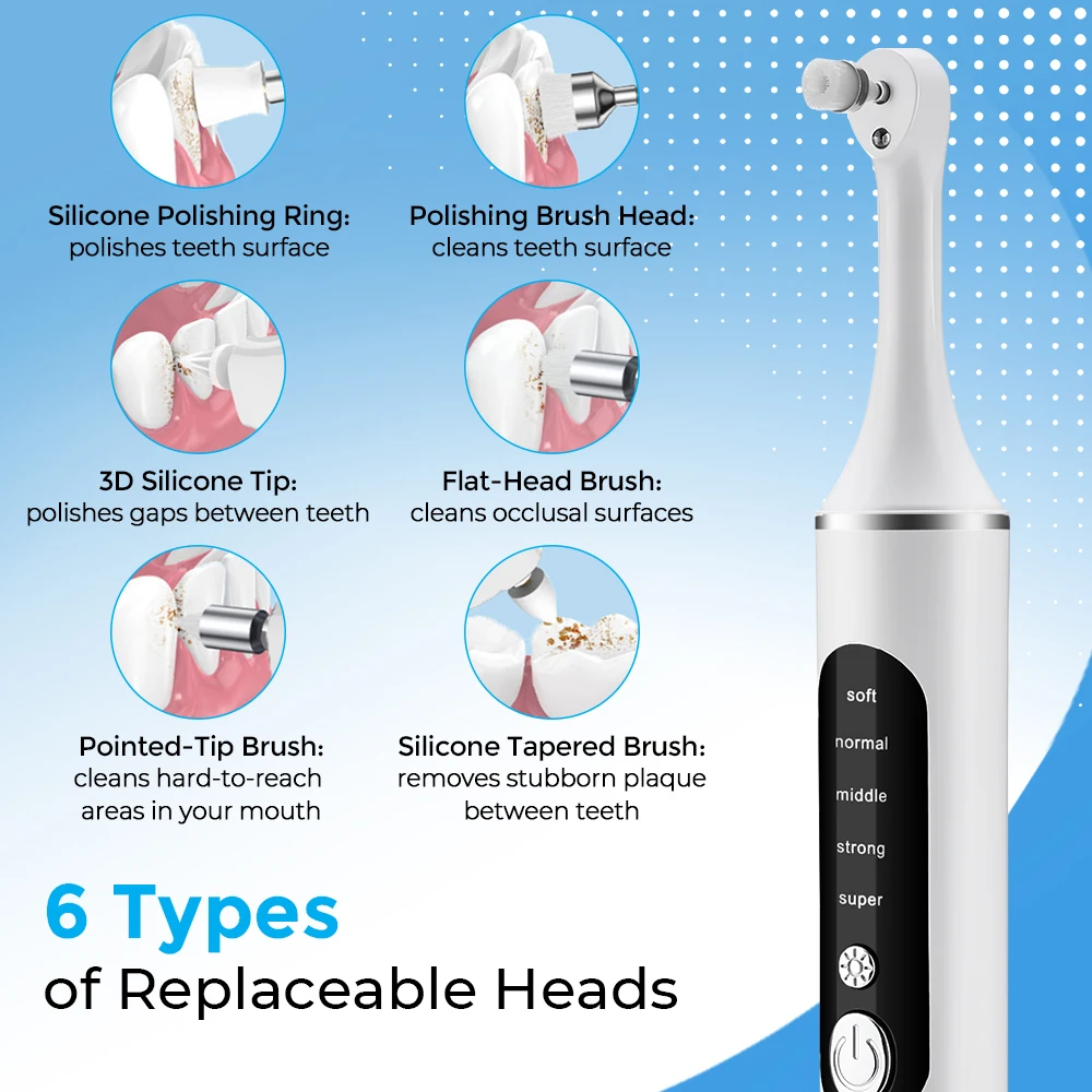 Polidor de dentes elétrico, li - Teeth Whitening Light Kit avaliação e preço
