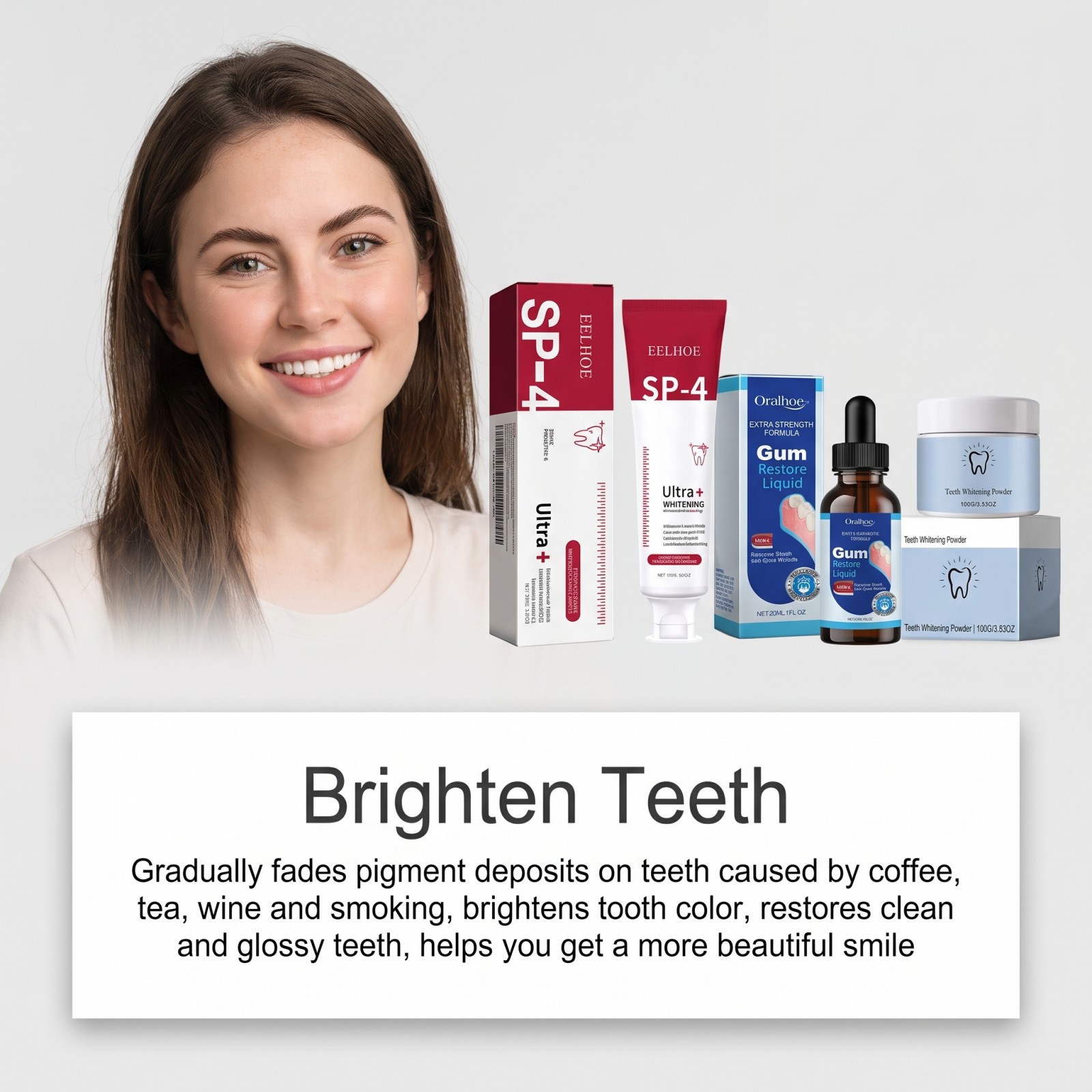Kit de Cuidados Bucais: Pasta  - Teeth Whitening Hydrogen Peroxide avaliação e preço