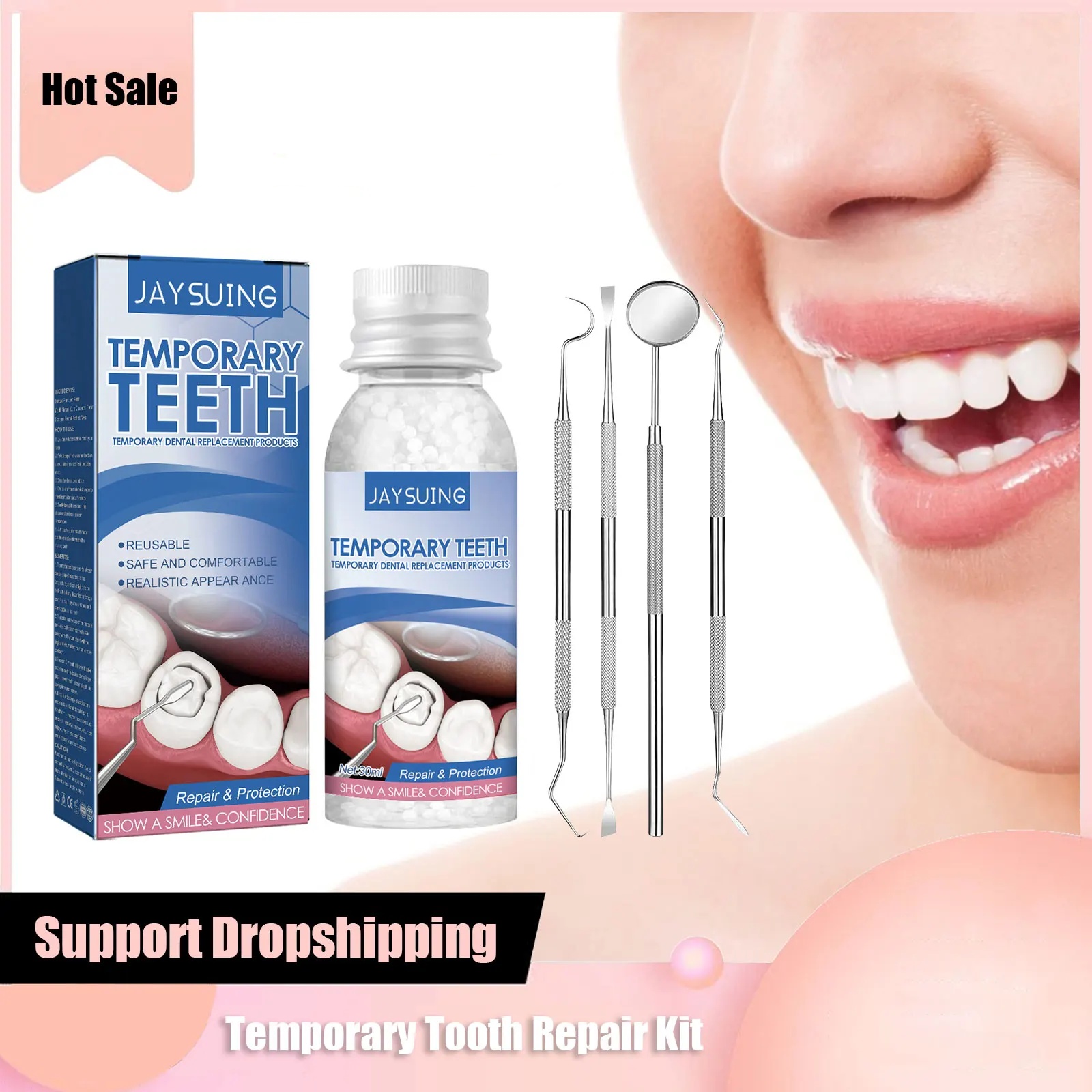 Kit de reparo temporário de de - Teeth Whitening Gels Used By Dentists avaliação e preço