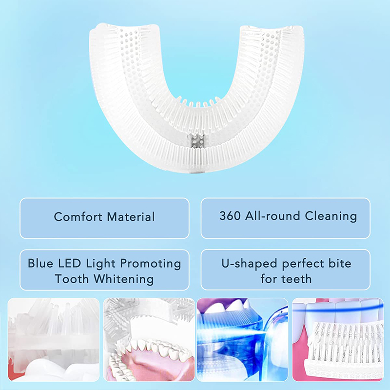 U-Shaped Escova Elétrica Autom - Teeth Whitening Light Kit avaliação e preço