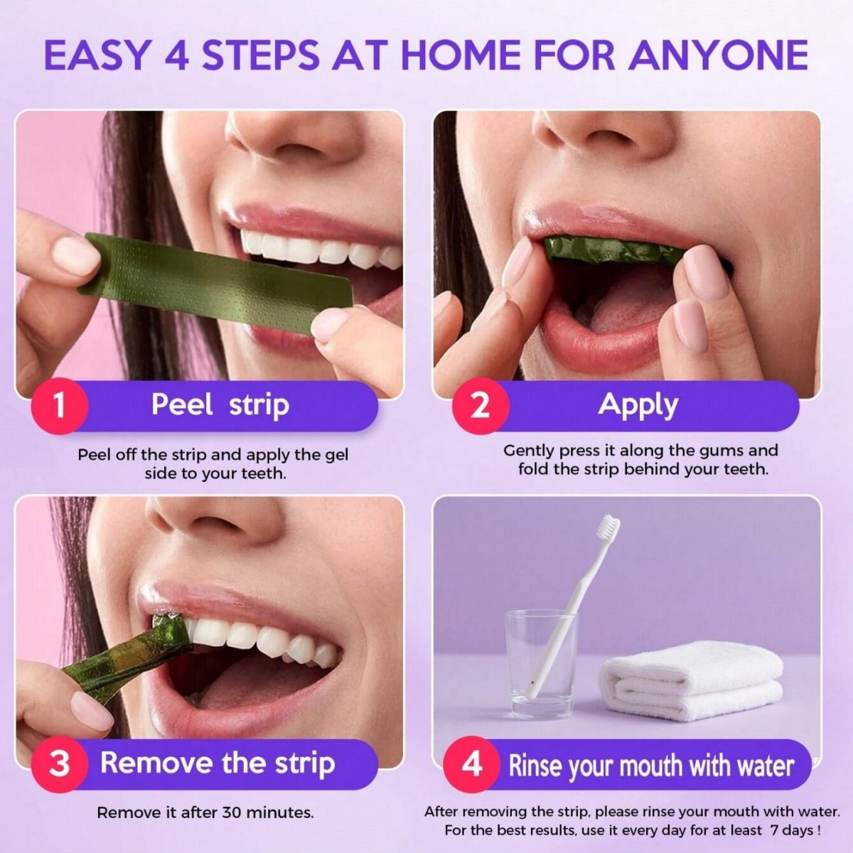Adesivos de clareamento dental - Teeth Whitening Hydrogen Peroxide avaliação e preço