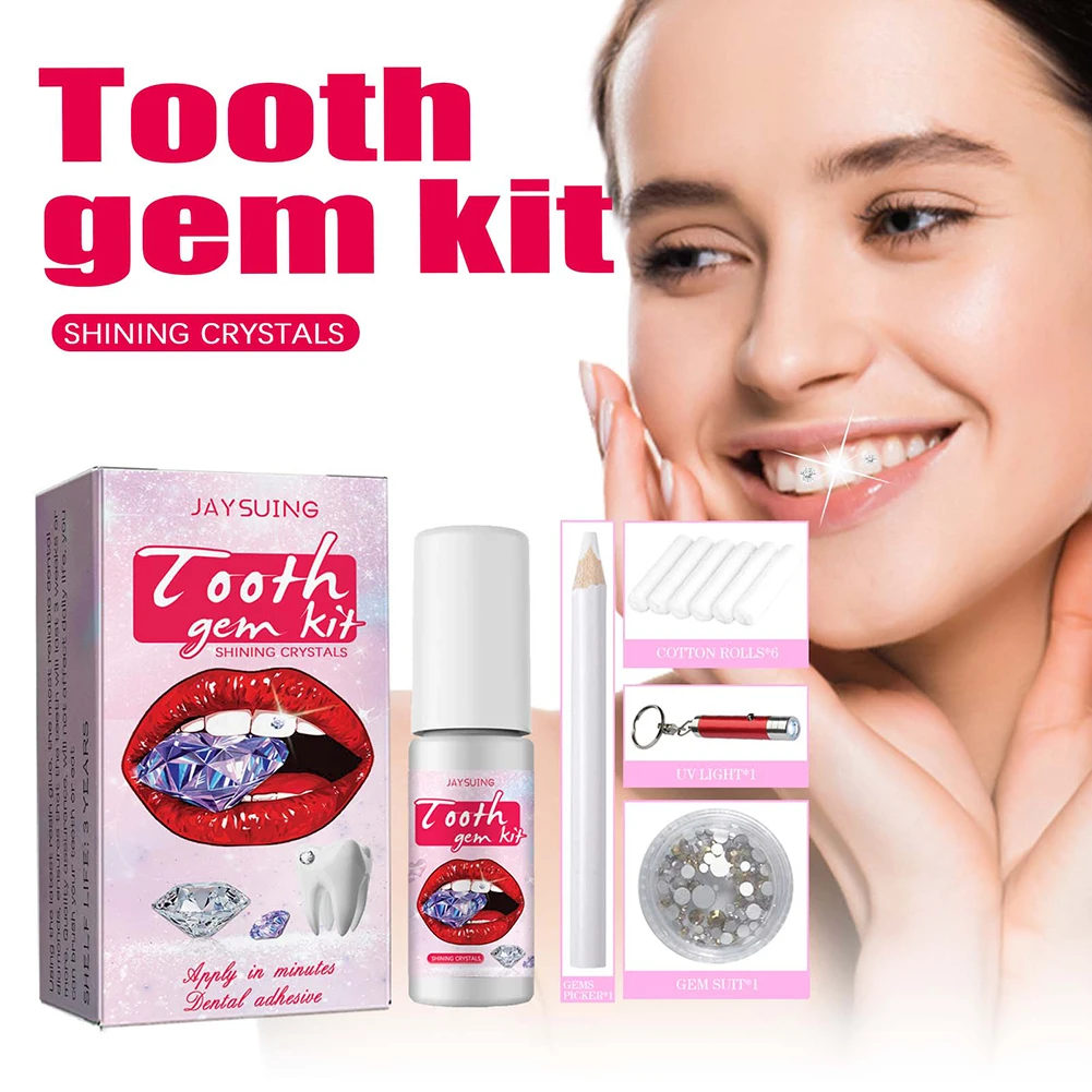 Dente Gems Kit com Cura Cola L - Teeth Whitening Light Kit avaliação e preço
