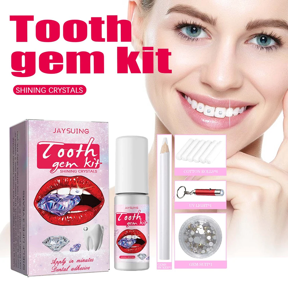 Dente Gems Kit com Cura Cola L - Teeth Whitening Light Kit avaliação e preço